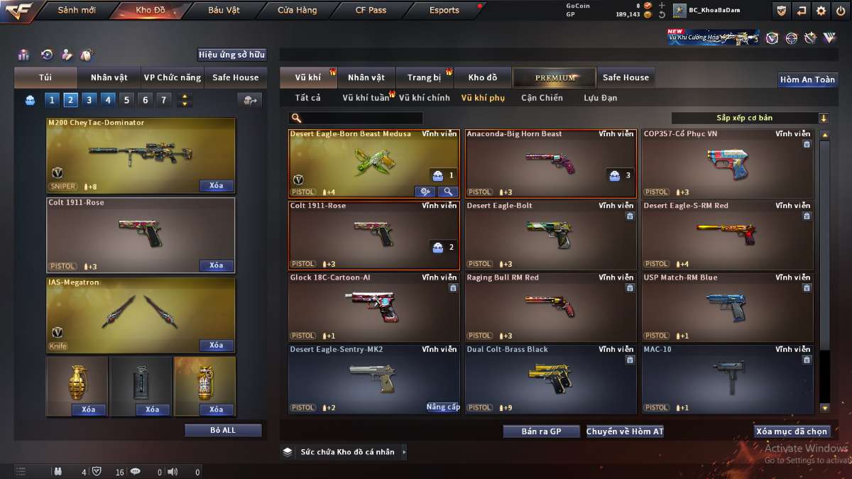 shop acc cf uy tin gia re